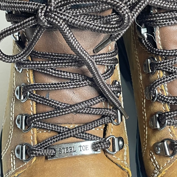 Ad Tec Boots Womens 8 Work Boots Safety Steel Toe Brown Ankle Top ASTM F-2413 - Picture 8 of 15